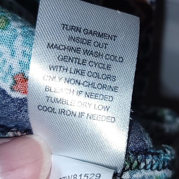 One World 100% Viscose Flowy Lace Accent Summer Dress-Open Back-Size 2x-3X - Picture 14 of 15